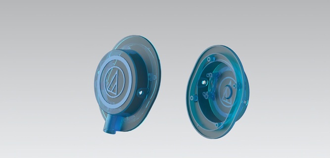ses Technica ath m50x kulak bardak kulaklık 3d print model - Mito3D