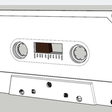 una cinta de audio gadget vintage arte 3d print model - Mito3D