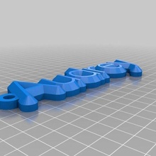 audrey keychain customized organization 3d print model - Mito3D