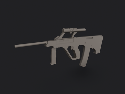 août arme Steyr pistolet mitraillette 3d print model - Mito3D