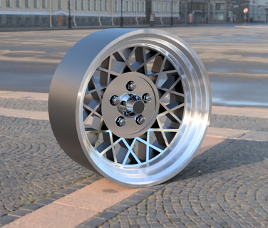 auger hotwire wheel rim mag wheels alloy rims tyre tire muscle car bf goodrich classic 1 24 25 scale 3d print model - Mito3D