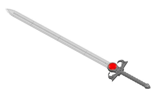 augurio sword - thundercats 3d print model - Mito3D