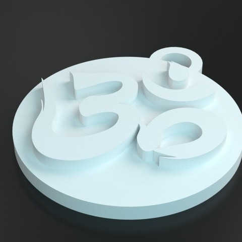 aum medaille la joyería llavero ohm 3D print model - Mito3D