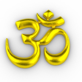 aum símbolo Índia ioga pingente ficar pé jóias mantra 3d print model - Mito3D