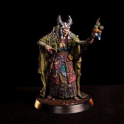 auntie agasyl curse of witchmire 3d printed miniatures tabletop d&d stl wargaming rpg active game dnd gift miniature minis dungeon dragons dungeons forest hag monster witch painting female 3d print model - Mito3D