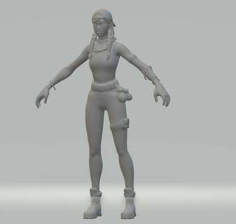 aura fortnite Arte personnage figurilla personaje 3d print model - Mito3D