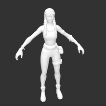 aura fortnite game play cool women figure skin 3d print model - Mito3D