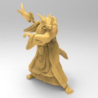 aurak draconian dragonlance miniature dnd 3d print model - Mito3D