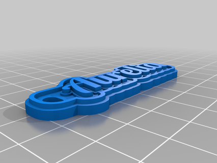 aurelia customized keychains 3d print model - Mito3D