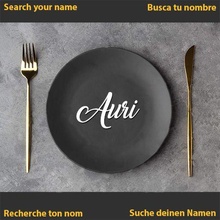 auri name banquet wedding communion dinner plate table decoration tablename 3d print model - Mito3D