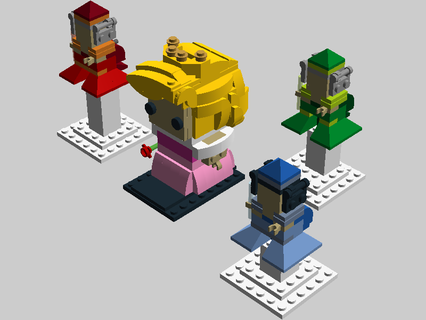 aurora periler çeşitli peri prenses Lego Disney yeni Brickheadz tuğla 3d print model - Mito3D