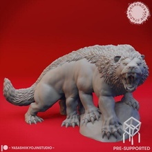 aurumvorax - tabletop miniature pre-supported game monster beast creature gaming dnd pathfinder gloomhaven aos ttrpg warcry 3d print model - Mito3D