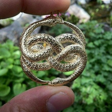 auryn medallion - print ready free resin atreyu falcor movies prop snakes entwined snake never-ending story paint ornament jewelry cosplay models fan art 3d print model - Mito3D