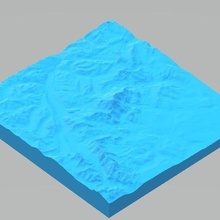 ausangate Montagne cusco peru architecture modèle topographie neigeux champ échelle 3d print model - Mito3D