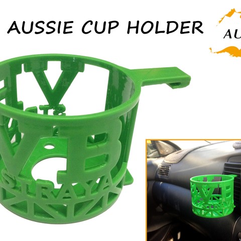 aussie carro suporte de copo gadget do veículo van ônibus caminhão a cerveja álcool 3D print model - Mito3D