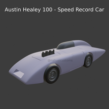 Austin healey 100 streamliner velocidad grabar coche vehiculo semana Bonneville coleccionable modelo auto pasatiempo retro clásico Clásico fundido presión caliente ruedas 1 32 cajita cerillas 3d print model - Mito3D