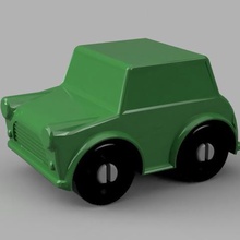 austin mini Çift ya da rekabetçi oyun araba uyumlu inşaat oyuncaklar 3d print model - Mito3D