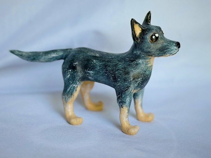 australisch Vieh Hund Blau bläulich heeler Hunde Welpe Hündchen Pelz pelzig niedlich Tier 3d print model - Mito3D