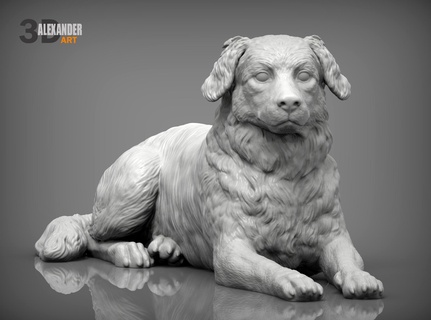 Avustralyalı çoban 3d Yazdır model köpek doğa memeli hayvan Evcil Hayvan heykel heykelcik hatıra mevcut Sanat heykeller 3dprint minyatürler 3d print model - Mito3D