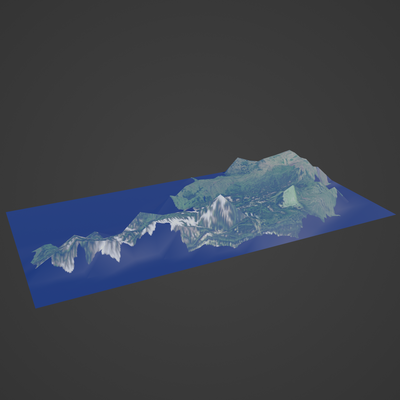 austria map geographical terrain world earth city town topography cartography mountain island landscape satellite atlas nation country global 3d print model - Mito3D