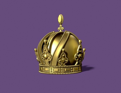 austriaco corona oro tiara joyería joya realeza retro brillante lujo Clásico plata imprimible Rey reina royal monarcas 3d print model - Mito3D