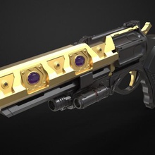 austringer - destiny 2 abbandonato gioco picche asso laconico luna hawkmoon 3dprinting la pistola l'arma oggetti di scena cosplay hawk destiny2 destino 3d print model - Mito3D