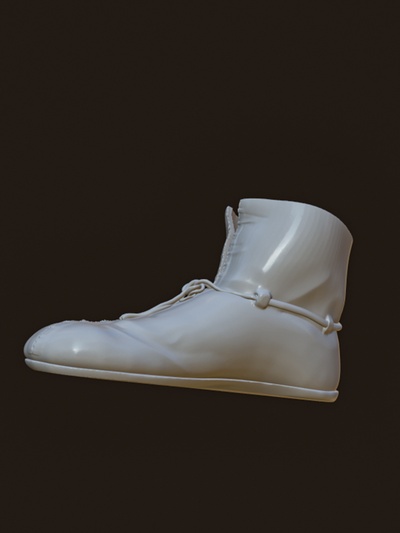 autentico medievale caviglia stivale storico mezzo età vichingo scarpa calzature storia capi abbigliamento accessori pelle moda vintage scarpe 3d print model - Mito3D