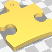 autismo consapevolezza portachiavi arte seghetto alternativo puzzle segni loghi 3d print model - Mito3D