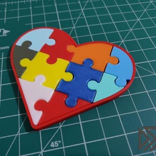 mês da consciência do autismo quebra-cabeça de 2019 jogo quebra-cabeças brinquedo consciencialização o 3d print model - Mito3D