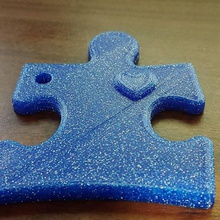 per la consapevolezza dell'autismo pezzo di puzzle portachiavi vari keychain asd l'autismo amore 3d print model - Mito3D