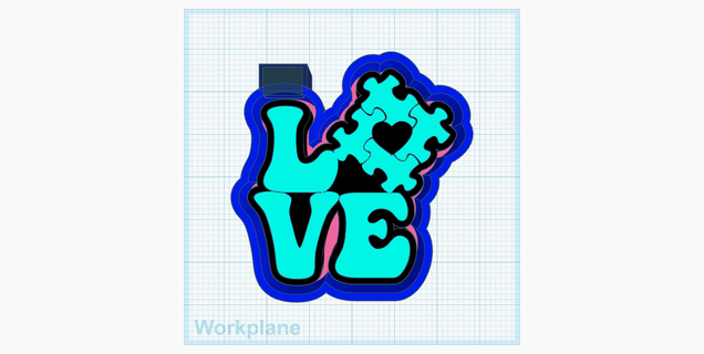 autism love awareness puzzle freshie mold 3d print model - Mito3D