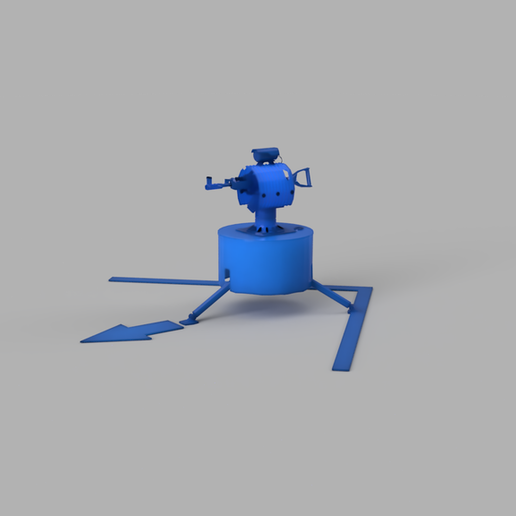 auto turret guider rouille sentinelle tourelle jeux vidéos 3D print model - Mito3D