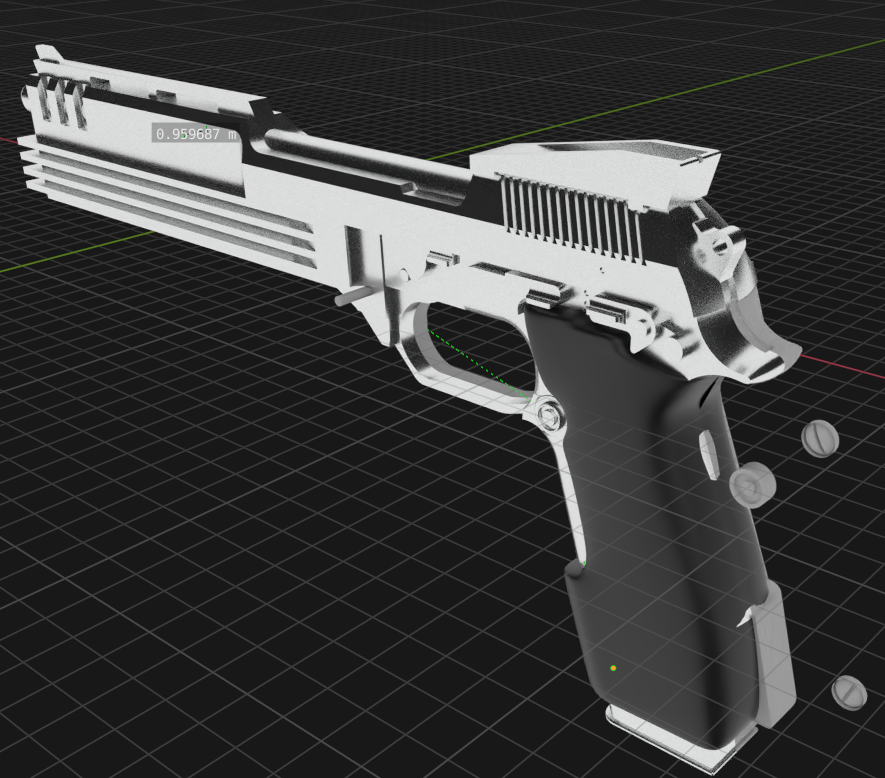 auto 9 - robocop pistol gun cosplay prop movie replica 3D print model - Mito3D