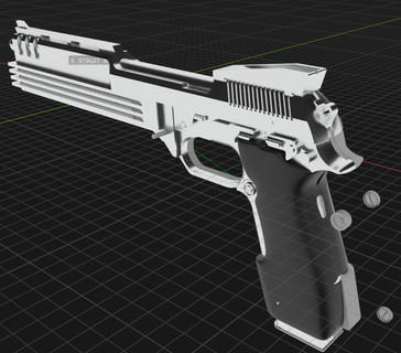 auto 9 - robocop pistol gun cosplay prop movie replica 3d print model - Mito3D