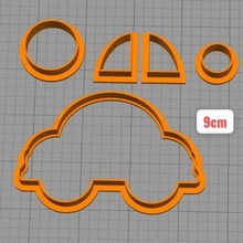 auto collage1 cutting collage car wheel window rim cookie cutter 3d print model - Mito3D