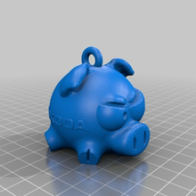 auto logo porc porte clés toy_game_accessories 3d print model - Mito3D
