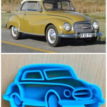 auto union dkw car cookie cutter home kitchen self-joining bake tool retro 3d print model - Mito3D