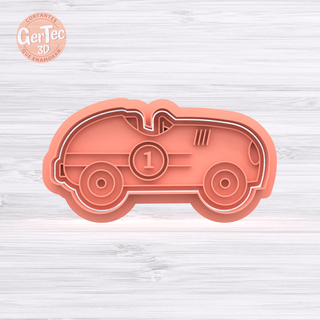 auto vintage racing car cutter stamp cookie cars race seal mass cookies cold porcelain ceramics 3d print model - Mito3D