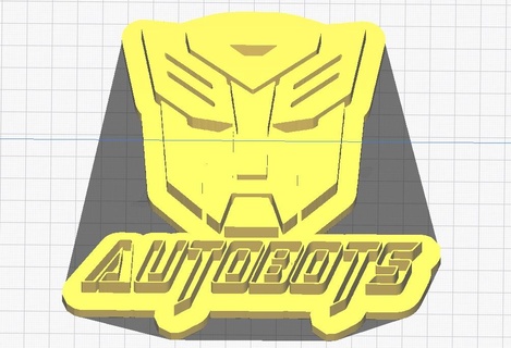 autobots logo wall display 3d print model - Mito3D