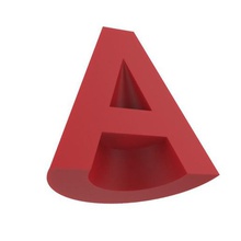 autocad 2012 logo art cubify invent icon signs logos 3d print model - Mito3D