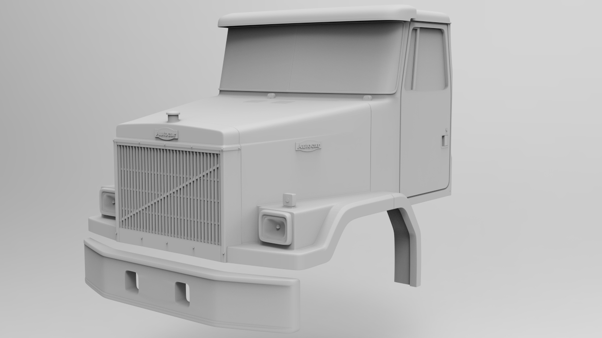 autocar volvo ACL 1 32 échelle taxi set forward essieu back camion américain 3D print model - Mito3D