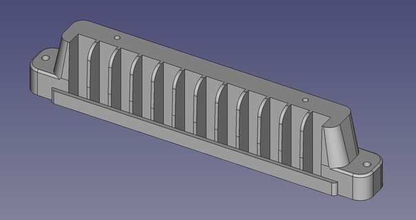 autoharp chord bar guide 3d print model - Mito3D