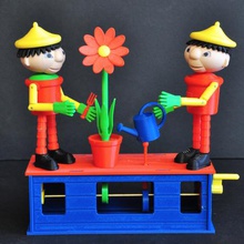 automata 1 bill ben watering flower game automaton 3d print model - Mito3D