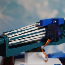 automatizado de borracha arma 32 rodadas gatling gun jogo brinquedo acessórios 3d print model - Mito3D