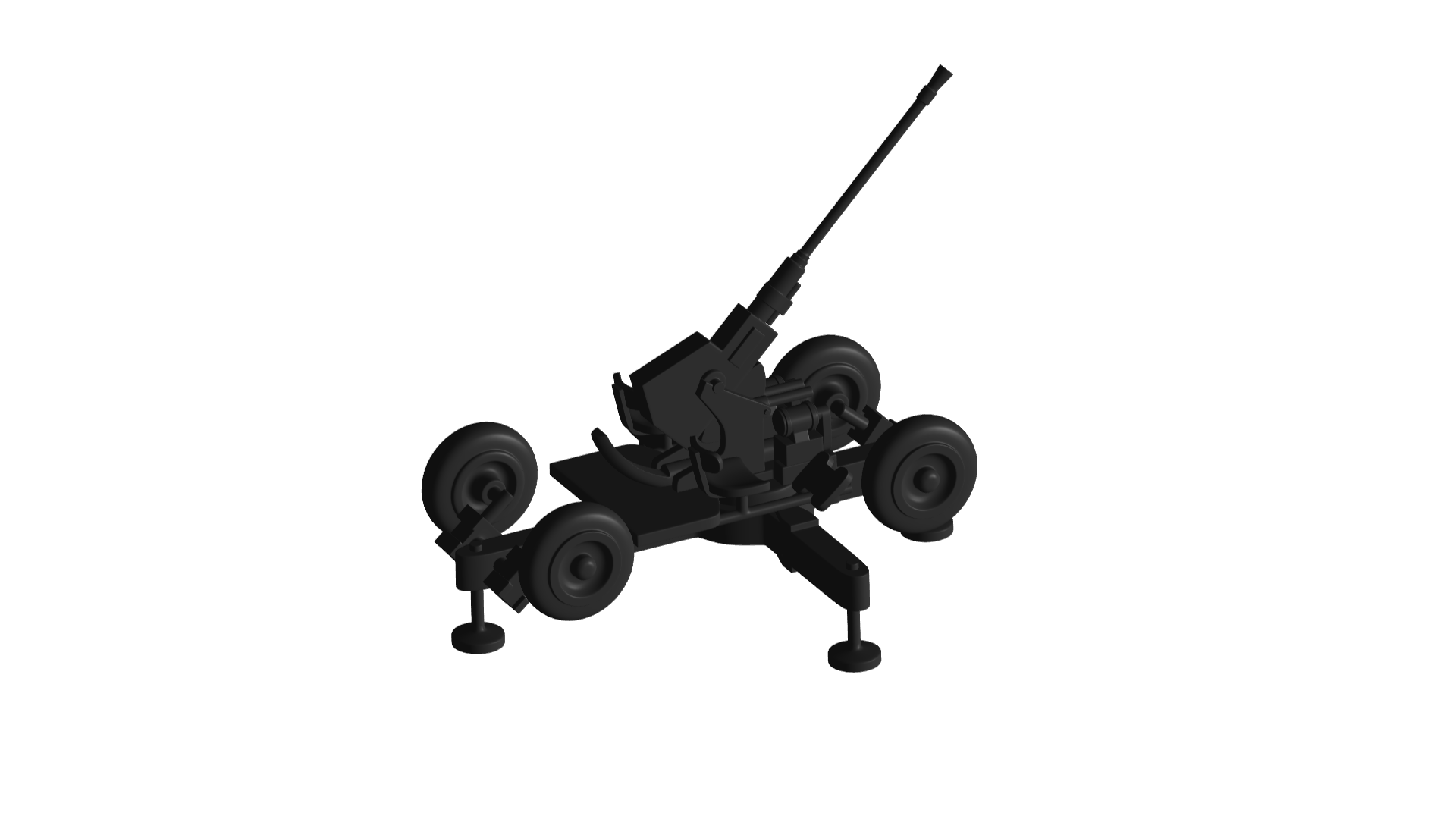 automático anti aircraft pistola juego obús tanque canon cohete lanzacohetes 3D print model - Mito3D