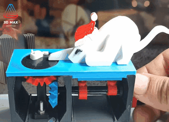 automático gato autômatos mascote animal 3d print model - Mito3D