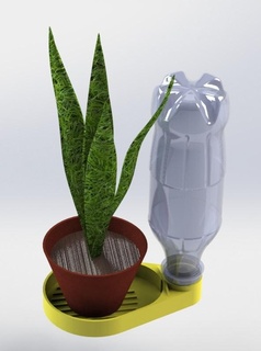 automatisch Bewässerung System Sprinkler Topf Garten Ornament Haus 3d print model - Mito3D