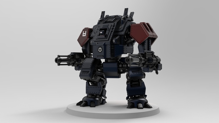 automaton hulk helldivers 2 1 48 resin sla miniature war-machine vehicle mech walker robot automatons 3d print model - Mito3D