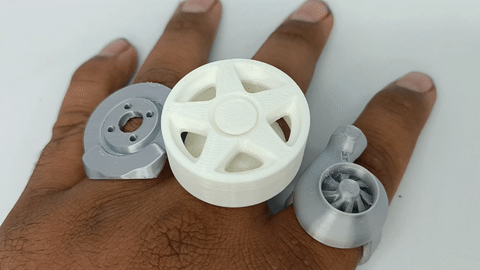 automotive rings ring toy auto mechanics funny print place support 3d print model - Mito3D