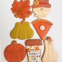 autumn cookie cutters cutter bakery fondant fall pumpkin 3d print model - Mito3D
